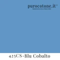 Outlet - Set Lenzuola Piazza e Mezza - Percalle TC200 425Cs Blu Cobalto con Sotto 534Sp Azzurro Pallido